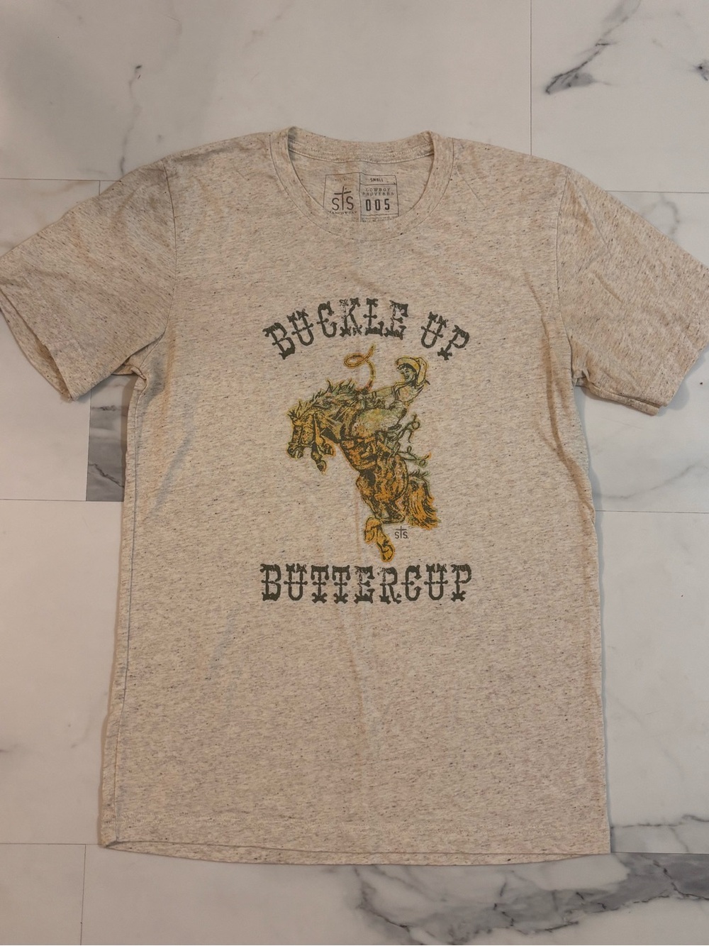 🐴Buckle Up Buttercup🐴 STS Ranchwear Cowboy Proverbs Tee - Picture 2 of 4